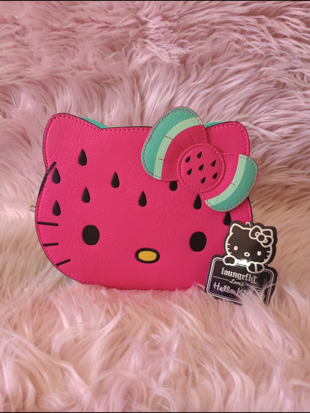 Loungefly Pink Hello Kitty Watermelon Crossbody Bag